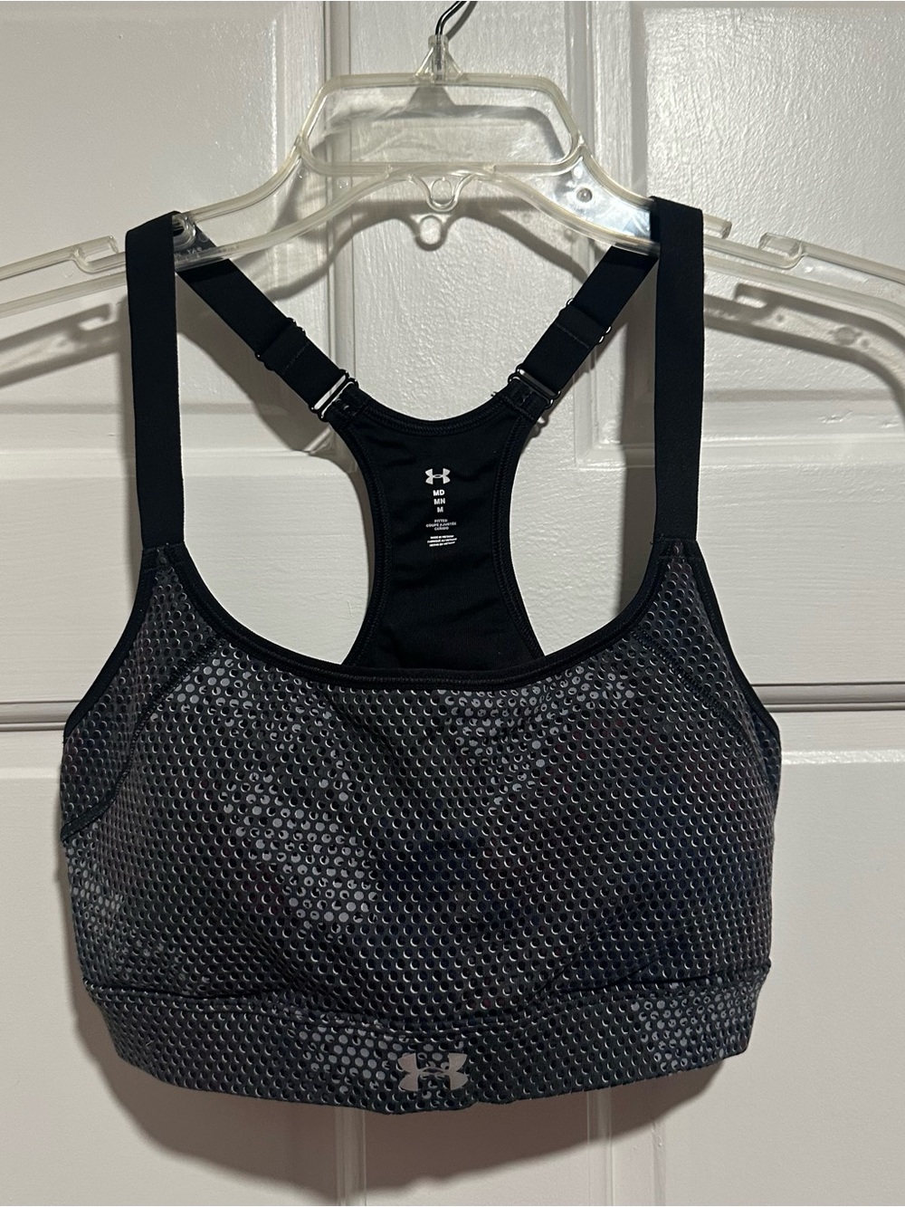 Under Armour Black Mesh High-Impact Racerback Sports Bra